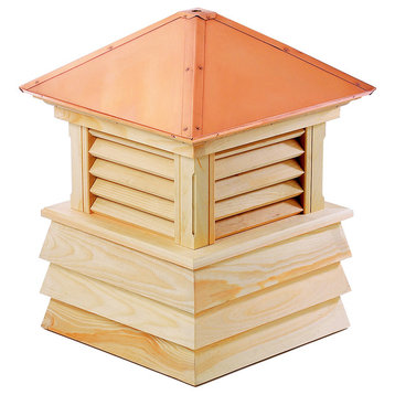 Dover Wood Shiplap Cupola With Copper Roof, 54"x75"