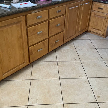 Multiple Room Cabinetry Reface with Partial Build