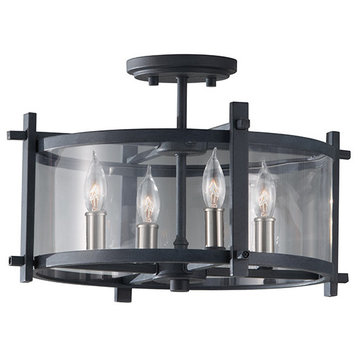 Murray Feiss SF292AF/BS Ethan Four-Light Indoor Semi-Flush Mount