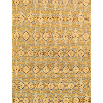 Pasargad Home Ikat Hand-Knotted Lamb's Wool Area Rug, 8'10"x11'10"