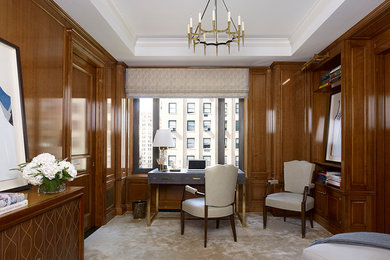 Inspiration for a traditional home office in New York.