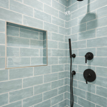 Sleek Light Blue Bathroom Remodel in Bucktown (Chicago, IL)
