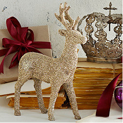 Glittering Reindeer - Prancer - New - Holiday Accents And Figurines
