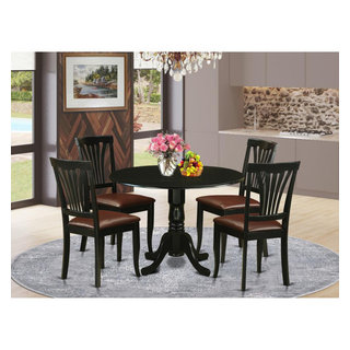 D03 - 5 Piece Dining Room Set (Dining Table And 4 Dining Chairs) - Black
