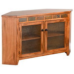 Sunny Designs - Sedona Corner TV Console - Stow electronics, media accessories and other belongings in handsome style with the Sedona Corner TV Console. Crafted from mindi with a warm rustic finish, this piece adds instant character to your design. Natural slate accents and rustic hardware complete the look. Traditional country style finds new life in this modern heirloom piece from the Sunny Designs, Inc. collection.