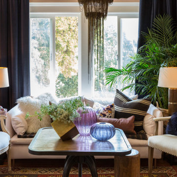 Color, Dramatic Lighting and Pattern Energize a Rental Home