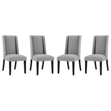 Baron Dining Chair Fabric Set of 4 Light Gray
