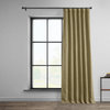 Faux Linen Darkening Curtain Single Panel, Nomad Tan, 50"x108"