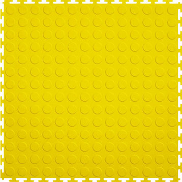 8-Piece 20-1/2-in x 20-1/2-in Yellow Raised Coin Garage Floor