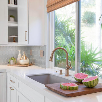 Glamour White Shaker Carlsbad Kitchen Remodel