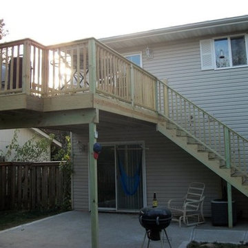 Pressure Treated Lumber Deck with Grill Bump-Out