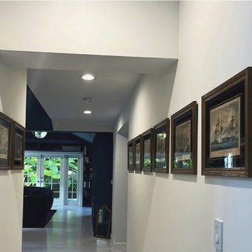 Coconut Grove Gallery Hall and Open Living Transition