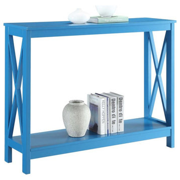 Convenience Concepts Oxford Console Table in Blue Wood Finish