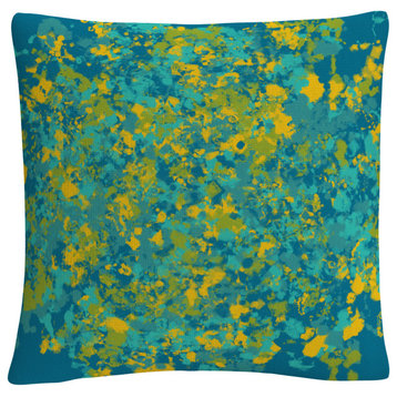 Speckled Colorful Splatter Abstract 2 By Abc Decorative Throw Pillow