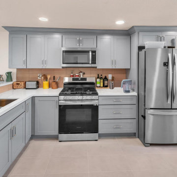 Bright & Balanced Kitchen Design in Dana Point With Sleek Shaker Style