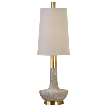 Uttermost Volongo Stone Buffet Lamp, Ivory