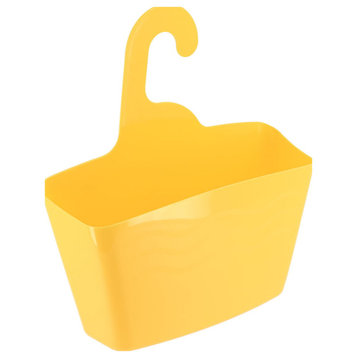 Hanging Shower Caddy Organizer, Plastic Basket, Yellow