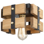 Artcraft Lighting - Barnyard AC11491 Flush Mount, Honey - Hand Made in North America with pride, the Barnyard collection is made of authentic pine and has a hand stained honey finish. Flush mount shown. (Also available in a beach wood type finish)