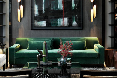 Inspiration for a contemporary living room remodel in New York