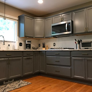 White Lake Cabinet Refinishing (BM Advance Satin Kendall Charcoal HC-16 )