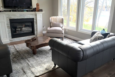 Example of a mountain style living room design in Other