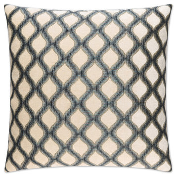 Zulu Sapphire Feather Down Decorative Throw Pillow, 24x24