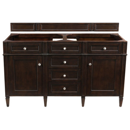 James Martin Vanities 650-V60D Brittany 60" Double Basin Poplar - Burnished