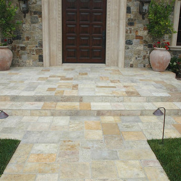 Stone Floor – Antique, Reclaimed Limestone ‘barre gray’ pavers