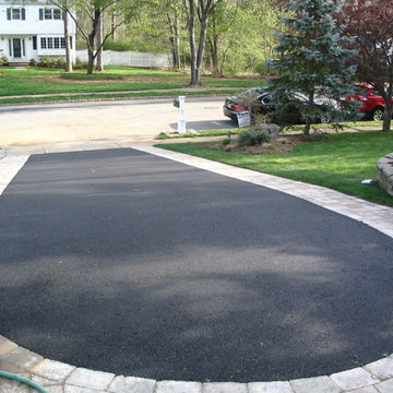 Mendham NJ Driveway- Paver Ashphalt combo