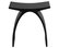17 in. Shower Bench in Pure Acrylic Stone in Matte Black
