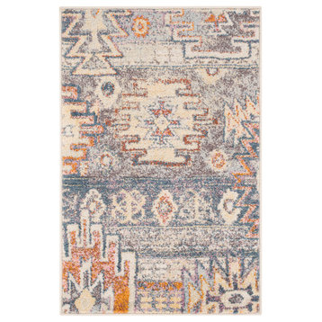 New Mexico NWM-2310 Rustic Colorful/Blue 2'x3' Area Rug
