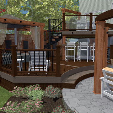 Deck Design Packages - Spiral Staircase