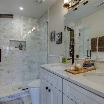 Bathroom Remodeling With Corner Tub,Standing Shower,Sink & Cabinet Space,Fairfax