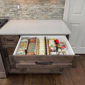 LO Transistional with hints of Industrial Kitchen, Mudroom and Stairway Remodel