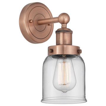 Innovations Bell 1 6.5" Sconce Antique Copper