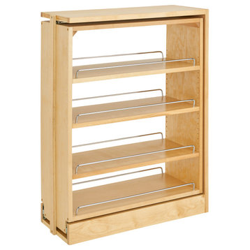 Wood Base Filler Pull Out Organizer for New Kitchen Applications, 9"