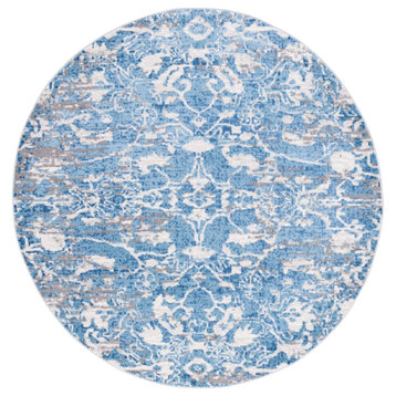 Safavieh Shivan Collection SHV146M Rug, Blue/Ivory, 6'7" X 6'7" Round
