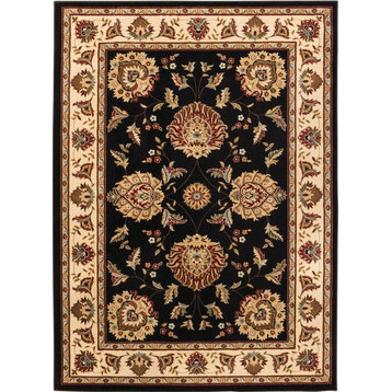 Well Woven Timeless Black Area Rug, 6'7"x9'3"