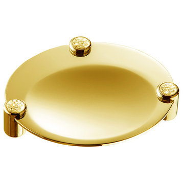 Cecilia Luxury Gold Swarovski Crystals Table Soap Dish