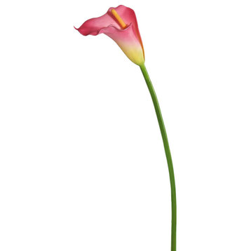 Artificial Large Stem Calla Lily , Pink, 28"