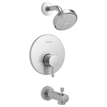 Serin Tub and Shower Trim Kit With Water-Saving Shower Head and Cartridge, Polis