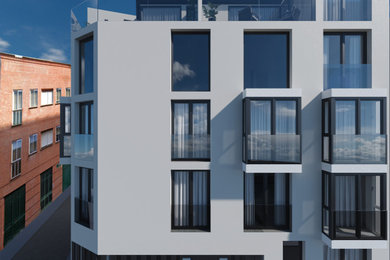 Идея дизайна: балкон и лоджия в стиле модернизм