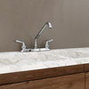 Belanger 21465W Low-Arc Double Handle Kitchen Faucet, Polished Chrome