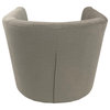 Ingran Barrel Swivel Upholstered Accent Chair, Gray