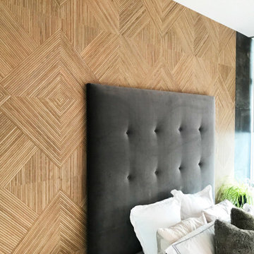 Master bedroom accent wall