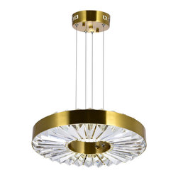 CWI Lighting - LED Chandelier With Brass Finish - Chandeliers