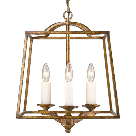 Athena 3-Light Pendant, Grecian Gold, Incandescent