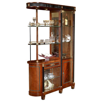 Partition Cabinet With Bronze and Black Accents