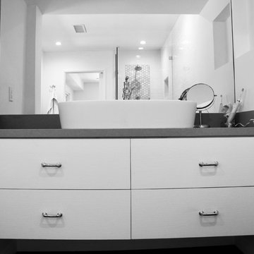 Vessel Sink Vanity With Full Drawer Bank