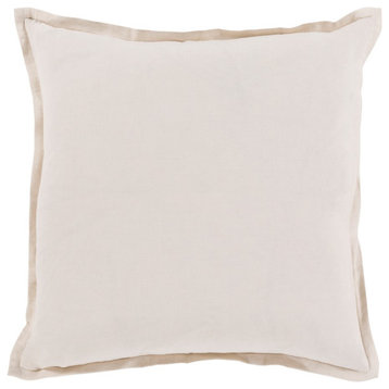 Orianna by Surya Poly Fill Pillow, Ivory, 20' Square